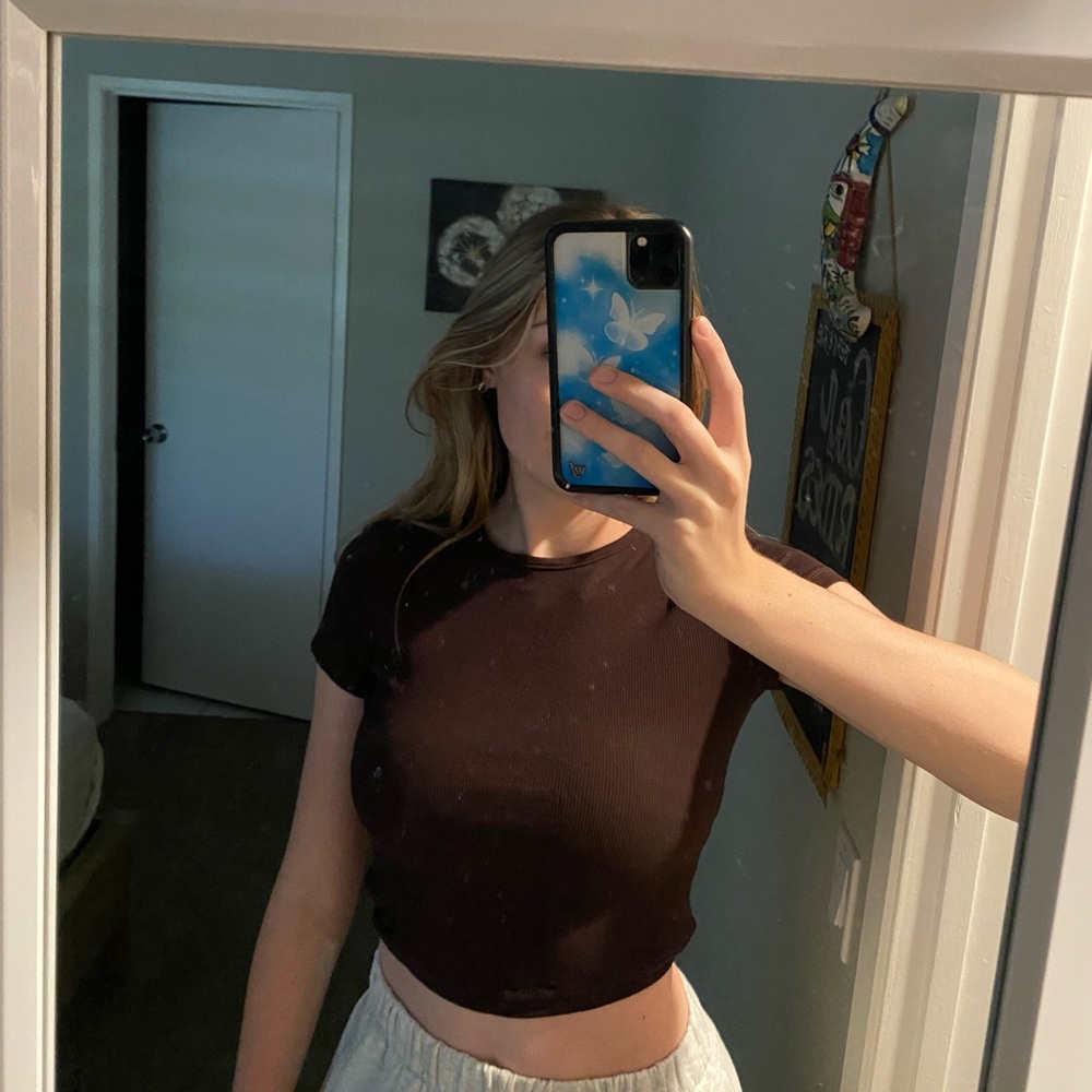 H&M Chocolate Brown T shirt